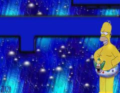 Homer hijacks a wallpaper