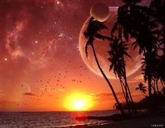 Moon Sunset
